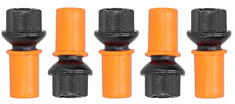 Radbolzen, 5 Stück M14 x 1,5 mm Radbolzen, Edelstahl, schwarz, A0009908307, passend für A180 A200 W176