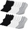 Blu Ninfee Sneaker Socken Damen Füsslinge Herren 10 Paar, Unisex Füßlinge mit Rutschfest Silikon, Unsichtbare Sneakersocken, Atmungsaktive Kurzsocken No Show Socken Footies 43-46