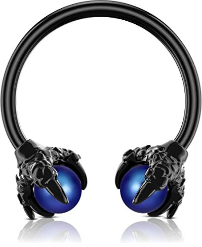 OUFER Body Piercing Horseshoe Earrings Helix Piercing 316L Surgical Steel Helix Earrings Dragon Claws Circular Ring Cartilage Earring Body Piercing…