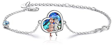 VONALA 925 Sterling Silber Schwester Herz Fußkettchen mit Abalone, unendlichkeitszeichen Schmuck Freundschaft Geschenke für Damen Mädchen