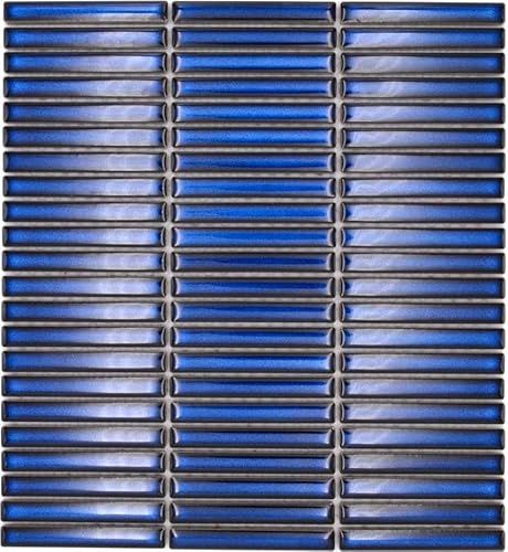 Piastrelle a mosaico in ceramica blu cobalto lucido da parete cucina bagno doccia