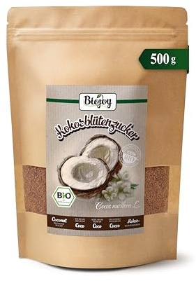 Biojoy BIO Kokosblütenzucker, unraffiniert, 500 g | Kokoszucker aus Indonesien, unbehandelt, Cocos nucifera L.