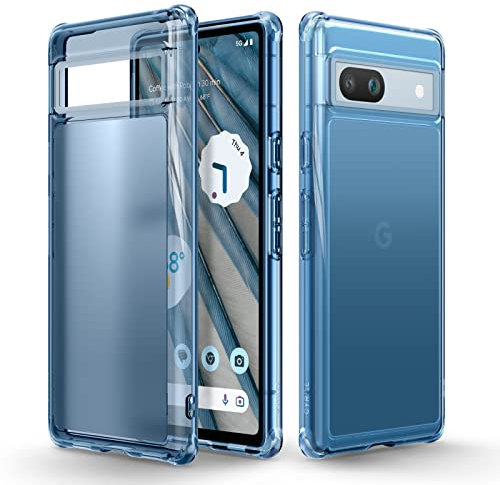 CYRILL von Spigen Hülle UltraSheer [kompatibel mit Google Pixel 7a], [Staubfrei] transluzent Premium Soft TPU Schutzhülle Case Cover (2023) - Deep Sea