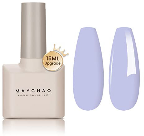 MAYCHAO Gel Nail Polish, 15ML Lilac Purple Gel Nail Polish, Soak Off UV LED Spring Summer Pansy Gel Nail Polish Nail Art Starter Manicure Salon DIY at Home, 0.5 OZ, Pack Of 1