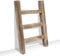 FUIN Geschirrtuchleiter aus Holz, Mini-Leiter, Handtuchhalter, klein, rustikal, Bauernhaus, Geschirrtuchständer, Halter für Landhaus-Badezimmer, gebranntes Braun
