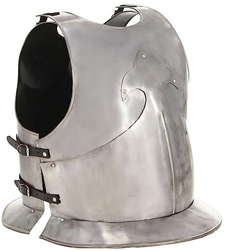 INLIFE Mittelalterlicher Ritter-Brustpanzer Kürass LARP Replik Silbern Stahl,5.36kg,286122