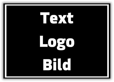 DIN A3 Personalisierbares Hinweisschild mit eigenem Wunschtext, Schild mit eigenem Text, Text schwarz Schild, 297 mm x 420 mm | Made in Germany | (Schwarz)