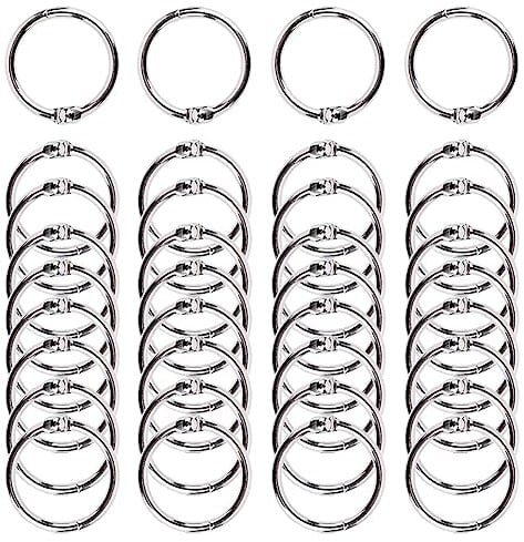 100 Stück Buchringe 35mm Buchbinderinge Binder Ringe Metall Heftringe | Binder Ringe für Lose Blätter,Buchringe für Karteikarten