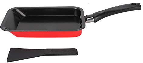 Joyzan Tamagoyaki Pan, Rectangle Mini Frying Pan Japanese Omelette Non Stick Pot Egg Roll Coating Carbon Steel Cooking Baking with Handle for Pancake Crepes Fried Eggs Breakfast Stovetop