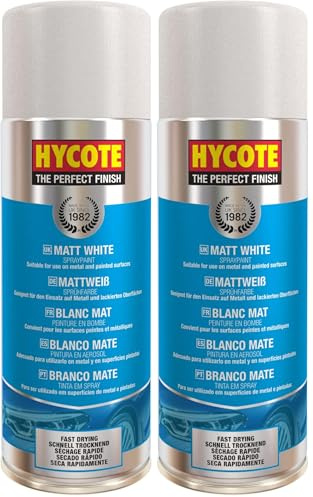 Hycote Matt White 400ml (Pack of 2)