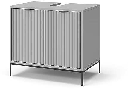 Vicco Mueble bajo Lavabo Eliza, Gris, 60 x 63 cm con Puertas y cajón