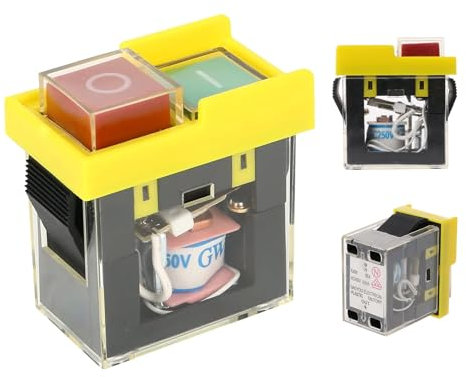 Idota Elettromagnetica di Interruttore Magnetico KJD6 5E4 250V 6A, impermeabile, magnetico, protezione interruttore macchina contro interruzione di corrente, interruttore utensile, pulsante di avvio