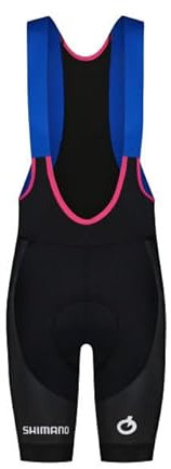 SHIMANO Bib Shorts | Cannondale Replica Short Trägerhosen mit Hosenträgern | L | Racing Mens Radfahrhose Herren | Fahrradhose Herren | Radsport-Zubehör | Radsport-Trägerhosen