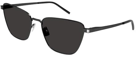 SAINT LAURENT Womens SL 551-001 57 Woman Metal Sunglasses, Black-Black-Black