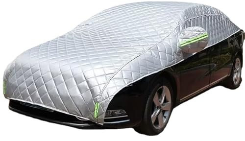 Autoabdeckung für Peugeot 206+/207 Compact 2009-2017, Innen und Außenbereich Schneedicht Faltbare Abnehmbare Mit Haken Und Riemen Winter Halbgarage