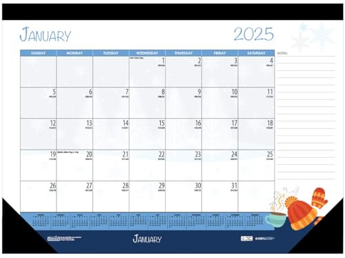 House of Doolittle HOD139-25 Monats-Schreibtischunterlage Kalender 2025, saisonal, 55,9 x 43,2 cm, Januar – Dezember