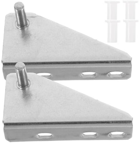 BESTonZON 2pcs Freezer Door Hinge Stainless Steel Replacement Accessory for Fridge Freezer Repair