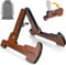 CAHAYA Faltbar Tragbarer Gitarrenständer Holz: A-Frame Gitarre Bodenständer - Universal Gitarren Ständer für Akustikgitarre, E-Gitarren und Bassgitarre, CY00364-1
