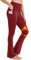 BAYGE Pantaloni Termici Bootcut Donna Invernali A Vita Alta Foderati in Pile Impermeabili Opaque Controllo della Pancia Slim Fit Leggings Pantaloni Sportivi a Zampa con Tasche, Rosso, M