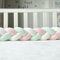 GYCS Geflochtenes Seitenschläferkissen,Bettumrandung Geflochten Nestchenschlange Knotenkissen,Nestchenschlange Geflochten,Babybett Schlange,Bettschlange Baby,A14,150cm