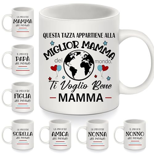 Questo cuscino appartiene alla migliore mamma del mondo Tazza per la mamma da Figlia Figlio Compleanno Festa della mamma Ringraziamento Regalo di Natale Mamma Tazzine da caffè (mamma-2)