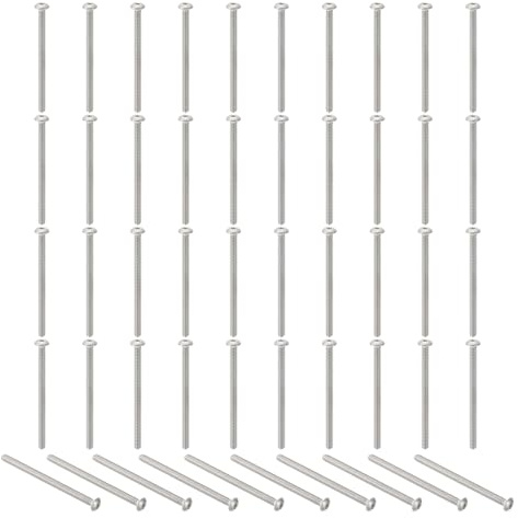 PATIKIL 50 pièces #6-32x2 Vis à tête cylindrique à six pans creux | Boulons de Vis à tête cylindrique Allen Hex Drive, en acier inoxydable 304 18-8, Filetage complet UNC