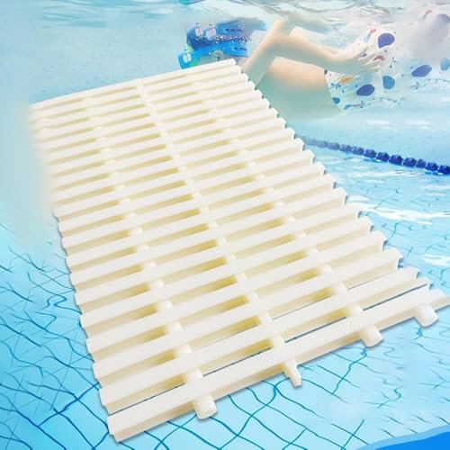 HGOuhK Rejilla de Piscina Rejilla de Empalme for Piscinas, Cubiertas de canalones, Rejilla de desbordamiento de canalones, Rejilla de Drenaje de sumideros(White-20cm)