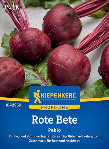 Kiepenkerl Profi-Line Rote Betesamen Pablo 1048960 - Rote-Beete-Samen für saftige, dunkelrote Rüben - Ideal für Rohkost & Säfte - Hochwertiges Saatgut für 8-10 lfd. Meter
