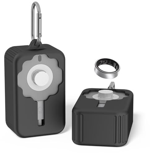 Silikon-Ladegerät-Schutzhülle für Oura Ring 4 Ladegerät, kompatibel mit Oura Ring-Ladegerät, Größe 4/5/6/7/8/9/10/11/12/13/14/15, stoßfeste Schutzhülle für Oura Ring-Ladegerät, nur Schutzhülle