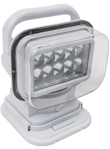 Arbeitsleuchte Funkfernsteuerbar LED Suchscheinwerfer Arbeitsscheinwerfer 50W Dachleuchte für Geländewagen ATV Trucks Boote und mehr (Weiß)