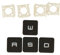 AZUBAYCOM Replacement Keycaps Keys Scissor Clips Hinge for MSI MS-1783 MS-1784 MS-1785 MS-1791 MS-1792 MS-1793 MS-1794 MS-1795 MS-1796 MS-1799 (WASD Keycaps &Key Hinges, Please Check The Hinges)