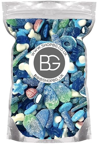 BG Quality Pick & Mix Sweets - Large Retro Candy Sweeties 800g Baby Shower Gender Reveal Colourful Blue Mix