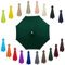 2m 8 Varillas Paño de repuesto para sombrilla, Cubierta para sombrilla, Toldo de Recambio de Sombrilla, Protección UV, Resistente Al Agua, para exteriores, playa, piscina(Dark Green)