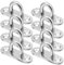 PUERHUACI 8 Pièces Pontet Inox,Crochet Inox,Fixation Plafond M6,Plaque à œil en Acier Inoxydable Avec œillet pour Balançoire Hamac