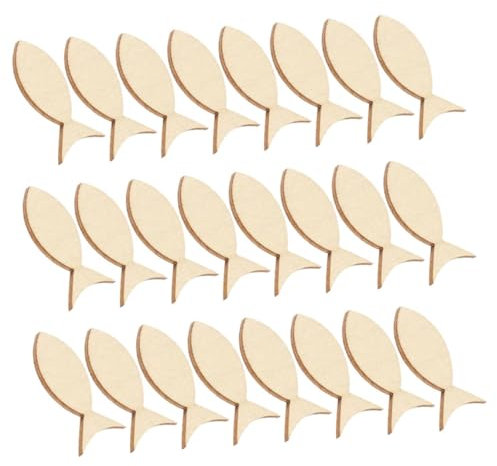 Gadpiparty 50 Stück Fisch Holzrohlinge Zum Bemalen Naturbelassene Bastelvorlagen Aus Holz Kleine Fisch Wanddeko Für Selbstgemacht Kreativprojekte Und Stranddekoration