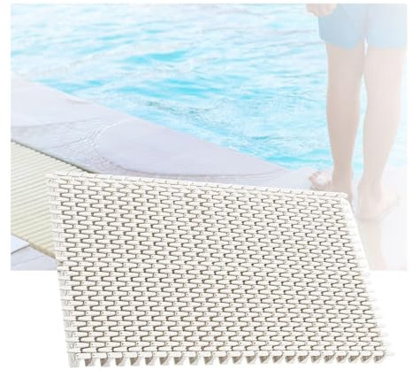 HBALDTEDC Rejilla de desbordamiento de desagüe de Piscina, Rejilla de desagüe de plástico Blanca de 18-30 cm x 100 cm for Pasarela de Ducha de Piscina(30x100CM/1pieces)