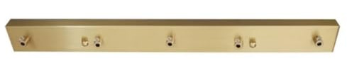 AstrizLamp Gold Deckenbaldachi 80cm Rechteckig 5 Loch Baldachin Lampen Eisen Kabelabdeckung Deckenrosette Dekoration Deckendose Hängeleuchte-Lampenbaldachin Kit Alle Lampen Geeignet
