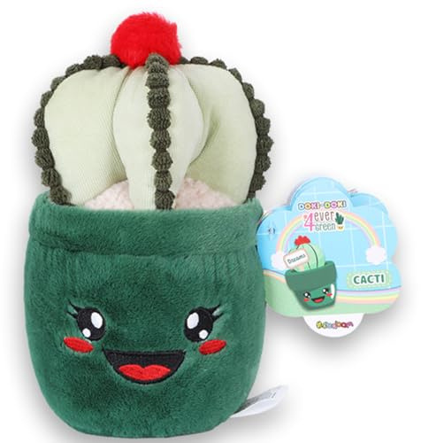 #sbabam Doki Doki 4Ever Green Peluche Cactus Décoratif Vert 25 cm avec Patch Dreams, Bonhomme de Collection Doux pour Tous Les âges