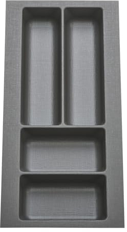 Orga-Box 9 Besteckeinsatz Tiefe: 473 x Breite: 229 mm anthrazit | mit Canvas Struktur für 30er Schubladen z. B. in Nobilia Küchen ab 01.2025