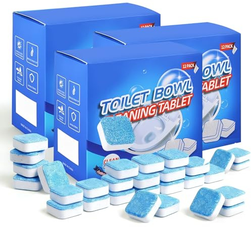 FunnAura 36Pcs Toilet Tablets for Cleaning in Bowl, Descaler Heavy Duty Tablets for Deep Cleaning Toilet Cleaner