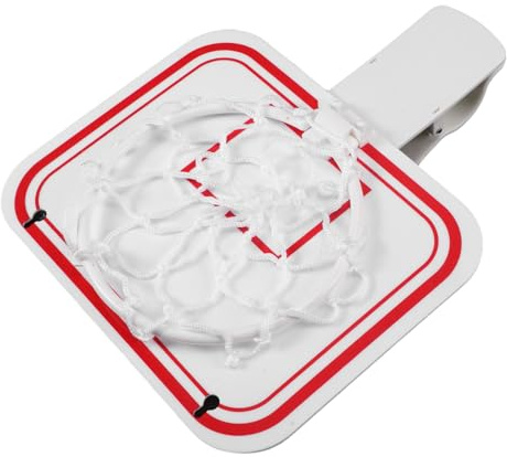 Toyvian Mini Clip-on Basketball Hoop with Backboard for Trash Can White Plastic Basketball Board Maximising Desk Space and Environmental Awareness, for Bedroom and Office Use
