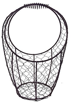 Crispe home & garden Rustikaler hoher Drahtkorb - klein - für Dekorationen, Blumen oder als Hanging-Basket - Höhe 34 cm