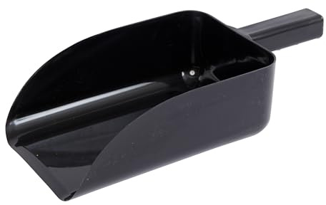ROMA Plastic Feed Scoop, Black