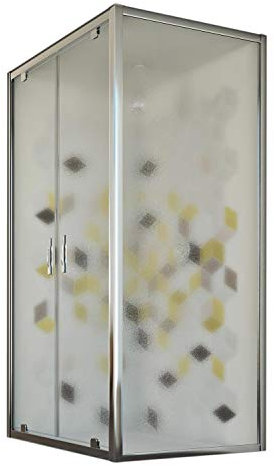 Box Doccia 90x120 AP. 120 CM H198 stampato C mod. Cristal Duo 2 Ante