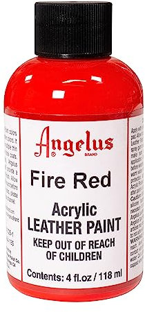 Angelus Pintura para cuero, 113.4 g, color rojo fuego