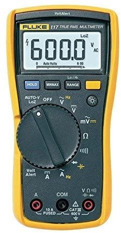 FLUKE Multimetro digitale 117 True Rms W/C115 Custodia da trasporto e cavi di prova