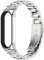PINHEN Kompatibel mit Xiaomi Mi Band 6 Armband - Edelstahl Metall Trageschlaufe Ersatz für Xiaomi Smart Band 6/5/4/3 Smart MiBand Zubehör mit Metallrahmen