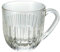 La Rochere Ouessant Expresso Mug / Glass Cup / Espresso Cup / Pressed Glass / Clear with Ribs