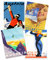 Wee Blue Coo Austria Skiing Travel Winter Sport Snow Alps Unframed Wall Art Print Poster Home Decor Premium Pack of 4 Österreich Skifahren Reise Schnee Alpen Wand Zuhause Deko