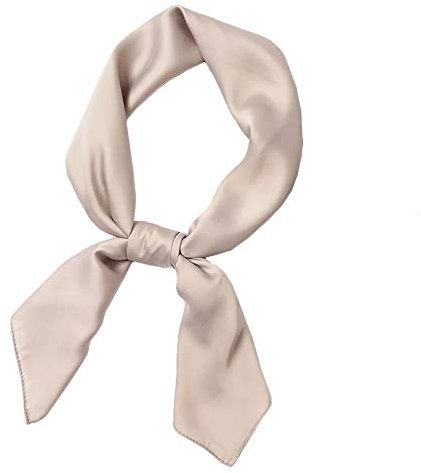 HIDOUYAL Damen Halstuch 70cmx70cm, Einfarbiges Kopftuch Quadratischer Schal Dekoration-Schal Frühling & Herbst Schal,Beige,Elfenbein